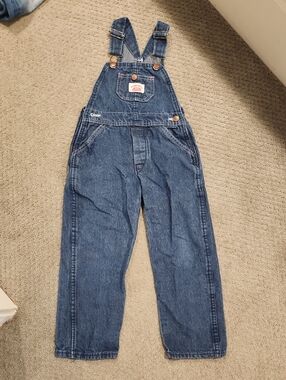 Classic ROUND HOUSE Dark Blue Denim Overalls for Child